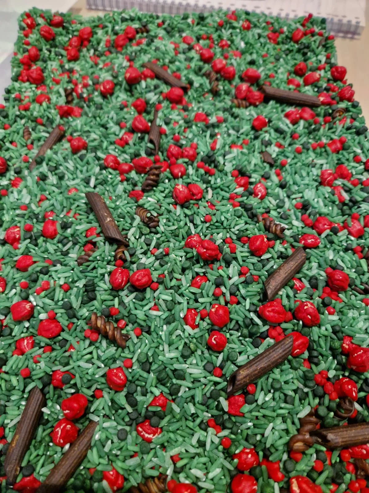 Sensorische mix Appelboom met parelcouscous, kikkererwten en pasta